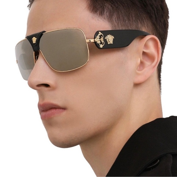 Versace Other - Versace Black and Gold Men's Sunglasses